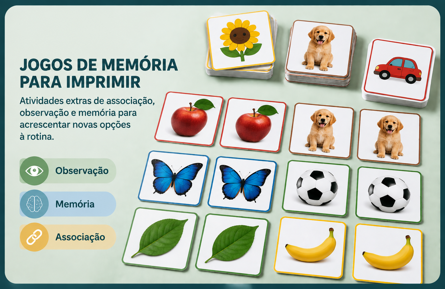 Página de jogo da memória para imprimir